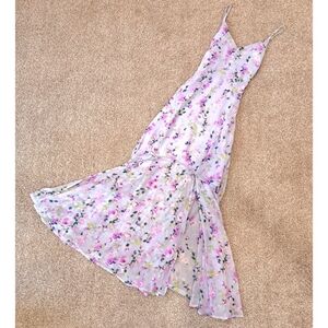 Fairycore lilac floral sleeveless dress size XS